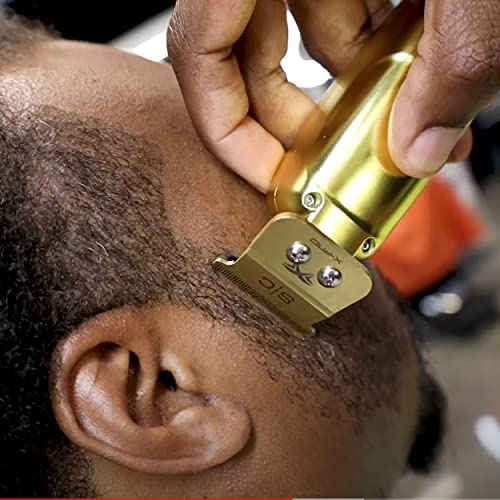 Stylecraft Replacement Fixed Gold Titanium X-Pro Wide Hair Trimmer Blade with Black Diamond Carbon DLC The One Cutter Set