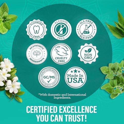 GuruNanda Essential Morning Wellness Duo – Coconut Oil Pulling Mouthwash & Hydroxyapatite Toothpaste – Helps Promotes Fresh Breath & Happy Gums, Fluoride-Free