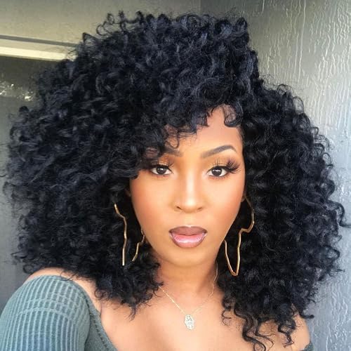7 Packs Curly Crochet Hair for Black Women 10 Inch GOGO Curl Crochet Hair Deep Ocean Water Wave Synthetic Bohemian Beach Curl Crochet Braids Braiding Hair (10 inch, 1B)