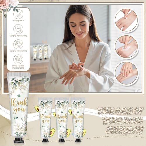 48 Sets Baby Shower Hand Cream Bulk Thank You Baby Shower Favors Bridal Thank You Hand Cream for Guests Travel Size Lotion with Organza Bags
