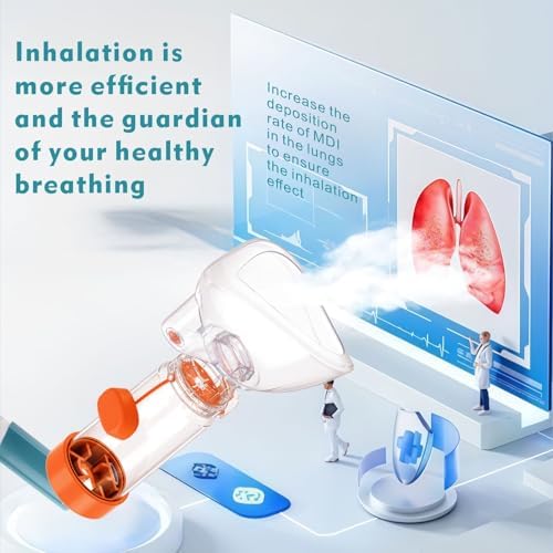 Soft Silicone Inhaler Spacers for Adults and Kids - Fun and Colorful Nessi OTC Spacer (Adult-Yellow)