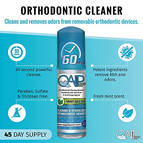 OAP Cleaner - Cleans & Sterilizes Removeable Dental and Ortho Appliances - Foam