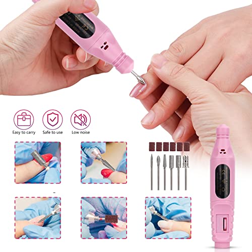 Nail Practice Hand for Acrylic Nails, Flexible Practice Nail Hand Training Kits, Movable Fake Nail Hand to Practice Fake Nails with Nail Drill, Nail Dryer Lamp, 12 Colors Acrylic Powder Beginners Kit