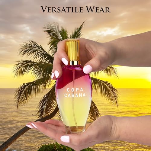 Copa Cabana for Women - Top Notes of Lemons, Orange & Jasmine petals - Base Scents of Amber - Fruity, Citrusy & Woody Accords - Natural & Free of Parabens - Elegant 100ml Bottle, Parfume For Women