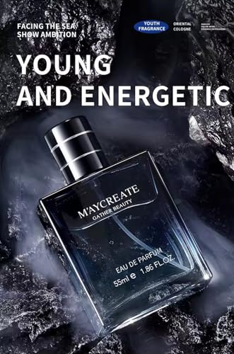 Men's Perfume, 55ml 1.86 fl oz, Black Glass Bottle Eau de Parfum