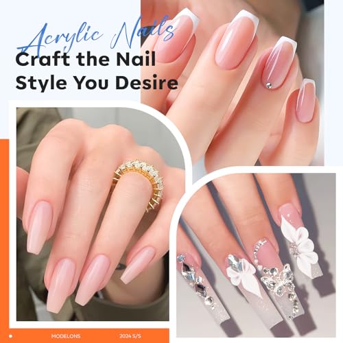 Modelones 8 oz Monomer - Professional Monomer Acrylic Nail Liquid - 240ml Acrylic Monomer Liquid for Acrylic Powder, Acrylic Nails Extension - MMA Free, Non-Yellowing