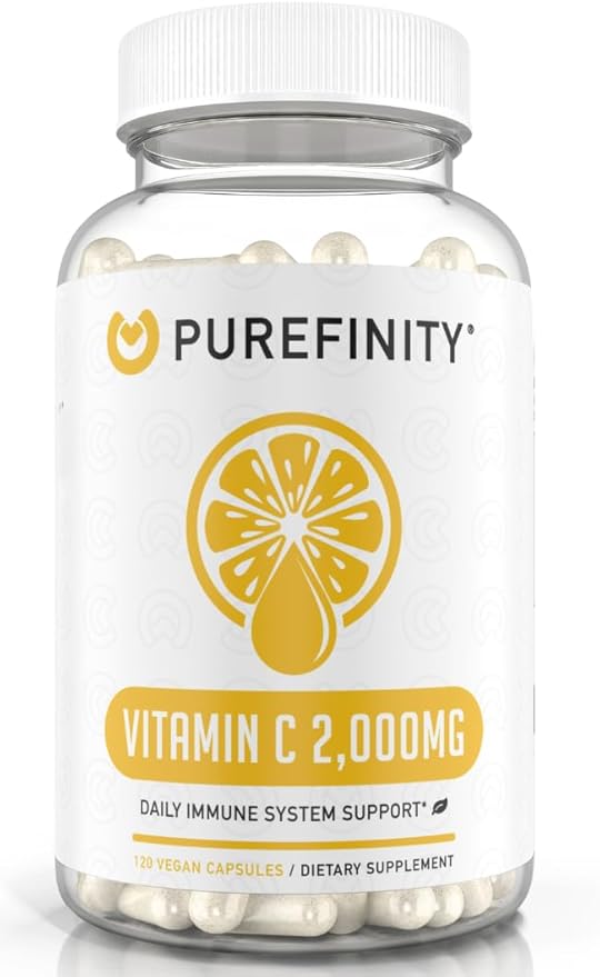 Vitamin C 2000mg Capsules – Double Strength, High Absorption Supplement, Powerful Antioxidant Properties, 120 Capsules (1 Month Supply)