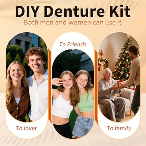 Denture Do it Yourself Full Set of Top and Bottom Fake Teeth to Create Your Perfect Smile at Home-NN02