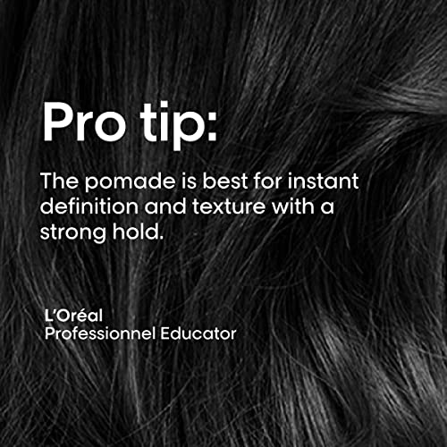 L'Oréal Professionnel Paris Men’s Styling Pomade - For All Hair Types, Provides Medium Hold and Matte Finish