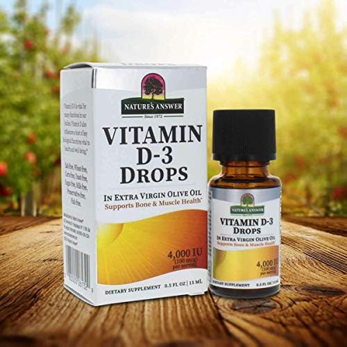 Vitamin D3 Drops | Bundled Measuring Spoon - Vitamin D3 4000 Iu Potency in Virgin Olive Oil, Bone & Muscle Support, Easy-to-Use Dropper [Pack of 3]