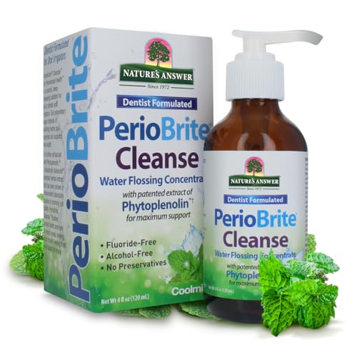 Nature's Answer PerioCleanse Oral Rinse and Oral Cleansing Concentrate | Cool Mint Flavor | Fluoride-Free, Alcohol Free, No Artificial Preservatives, Colors, Dyes, or Sweeteners 4oz