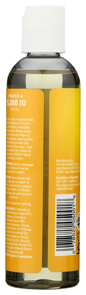 Jason Skin Care Vitamin E Oil 5,000 I.U. 4 fl. oz. Pure & Natural Beauty Oils (a) - 2pc