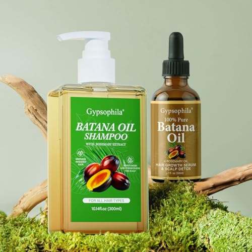 Batana Oil Hair Growth Bundle-100% Pure Natural Rosemary Oil and Hair Growth Shampoo-Natural Hair Treatment for Women & Men –Hair loss & Thicker, Healthier Hair
