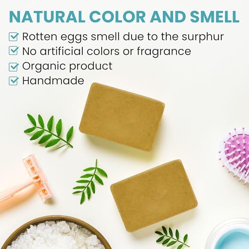 Natural Organic Sulfur Bath Tablet, Hot Spring Bath Salt, Mineral Bath Soak for Detoxing, Deep Cleansing, Oil Balancing, Oily Skin, Dry Itchy Skin 6 Count