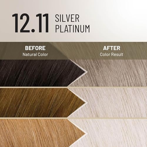 Il Salone Milano Plex Rebuilder Permanent Hair Color Cream - 12.11 Silver Platinum Hair Dye - Professional Salon - Premium Quality - Protects and Restructures - Paraffin, Paraben, Ethyl Alcohol Free