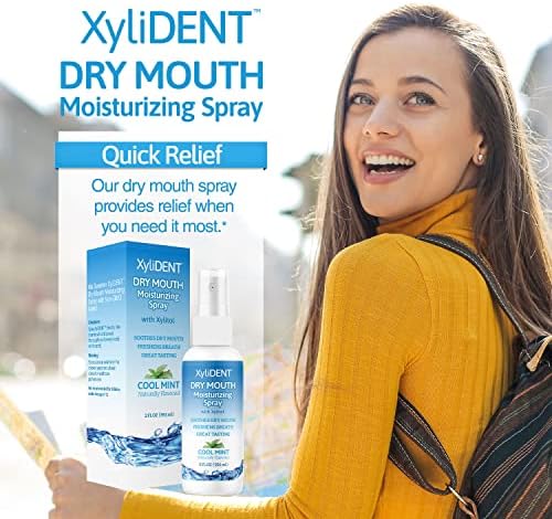 Nature's Stance XyliDENT Xylitol Dry Mouth Spray - Stimulates Saliva, Freshens Breath, Reduces Acid Production, Fast Acting Extended Relief, 2 Ounce (Cool Mint)