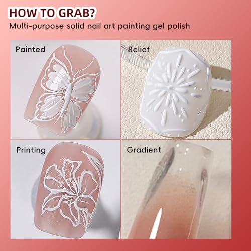 Sponge Pat Paint Nail Gel, 9 Colors Nude Pink White Red Brown Black Ombre Gel Nail Polish Set with 50pcs Nail Sponges 4 Claws Metal Grabber and Brush Painting Nail Art Nutural Extra