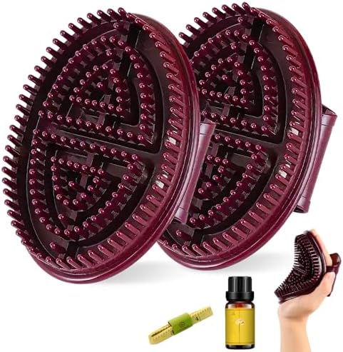 Meridian Brush Massage Body,Beauty Salon Professional Custom MeridianBrush Set,Meridian Pressure Brushes,Full Body Massages Brush with Essential Oil,Full Bodys Relaxation Comb Massage Tools (2 Set)