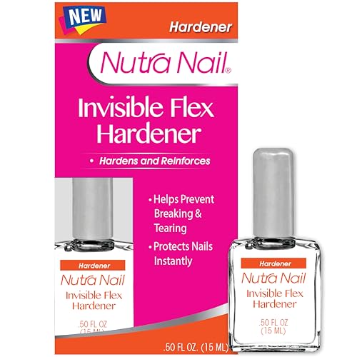 Nutra Nail Invisible Flex Hardener – Instant Protective & Restorative Clear Gel Top Coat Shield for Brittle, Damaged Nails - 0.5 Fl Oz