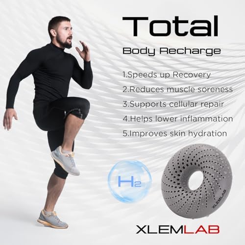 H2 Hydrogen Bath Bombs – Molecular Hydrogen Tablets for Bath,H2 Water Soaks, Relaxing Post-Exercise Routine, Muscle Recovery,Gift for Men, 4 Packs Gray