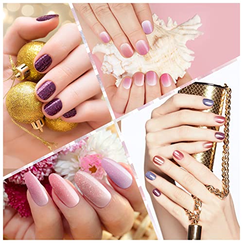 Maitys 336 Pieces 24 Sheets Full Wrap Nail Polish Strips Stickers Self Adhesive Gel Nail Strips Art Decals with File for Women DIY Decorations(Elegant Style)