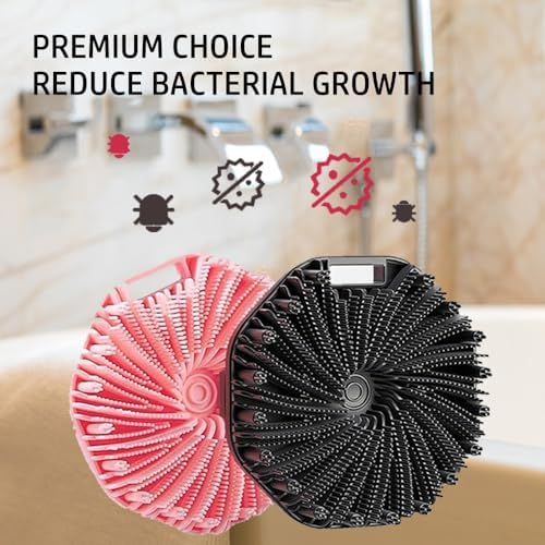 Silicone Body Scrubber,2025 New Scrubbies for Body,Premium Soft Silicone Body Scrubber Shower Bath Brush,Scrubbies The Sud Bud,for All Skin Types (Medium, Count, 4)