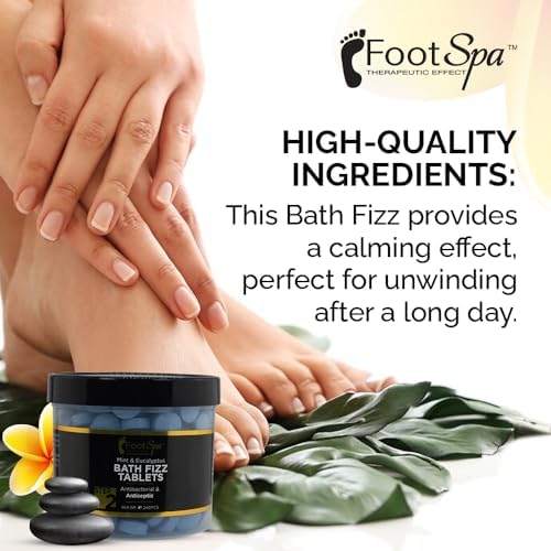 Bath Fizz, Mint & Eucalyptus - Relaxing Aromatherapy - 42 Ounces