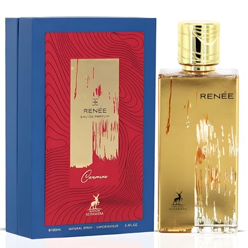 Maison Alhambra Renee Carmine – Floral, Woody, Powdery, Musky – Eau de Parfum Spray Long-Lasting Fragrance for Unisex, 3.4 Ounce / 100 ml