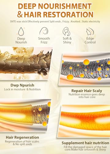 Samnyte Hair Wax Stick, 2PCS Wax Stick for Hair Slick Stick, Hair Wax Stick for Flyaways Hair Gel Stick Non-greasy Styling Cream for Fly Away & Frizz Hair