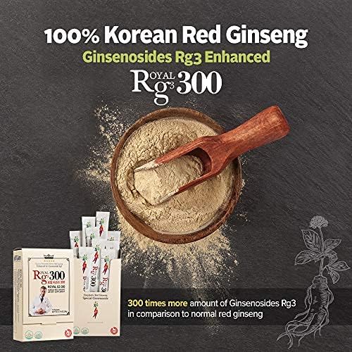 RG3 300- Ginsenosides Rg3 Enhanced (Rg3 : 50mg/Sachet) Korean Red Panax Ginseng Powder-Made in Korea, 10 Sachets, Rare Ginsenoside