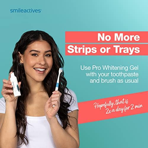 Smileactives Teeth Whitening Kit, Complete at Home Teeth Whitening Treatment, Travel Size Tooth Whitening, Stain Remover for White Teeth, Contains Clinical-Grade Hydrogen Peroxide, 60 Day Kit