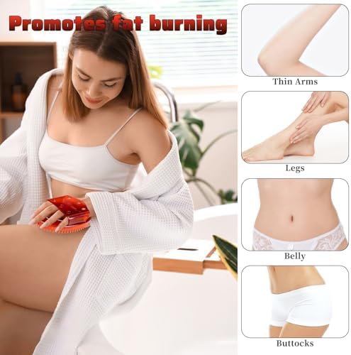 Meridian Pressure Brush, Cepillos Meridianos, 2Pcs Massage Brush for Full Body SPA Massager Relaxation (BrownRed (Without Essential Oils))