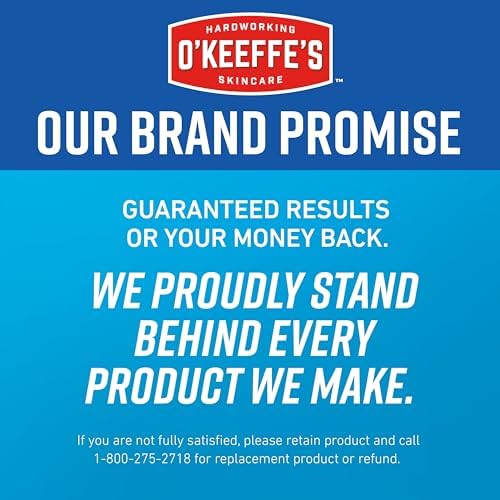 O'Keeffe's for Healthy Feet Foot Cream - 3 oz Tube (2 Pack) - Guaranteed Relief for Extremely Cracked, Dry Feet, Repairing Skincare, Instantly Boosts and Retains Moisture Levels