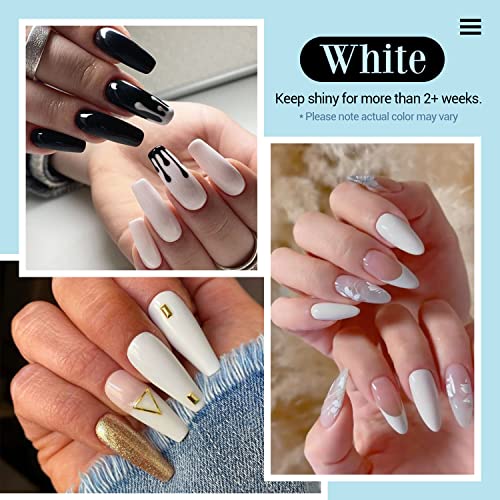 AZUREBEAUTY Dip Powder Bright White Color, Basic Nail Dipping Powder French Nail Art Starter Manicure Salon DIY at Home, Odor-Free and Long-Lasting, No Needed Nail Lamp Curing, 1 Oz
