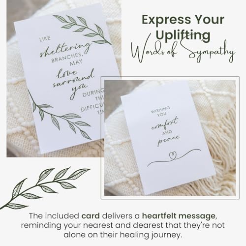 Sympathy Gift Basket for Women-Get Well Soon, Comfort Gifts for Grieving Friends, Women Birthday Gifts, Condolence-Encouragement Gift for Sick Friends and Loved One's, Get Well Soon Care Package