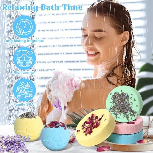 Bath Bomb Making Kit- 49Pcs DIY Bath Bomb Kit for Aldult, Make Your Own Shower Bombs, Spa Craft Kits with Bath Bomb Press, Molds, Bath & Bathing Making Supplies Gifts for Mom Women