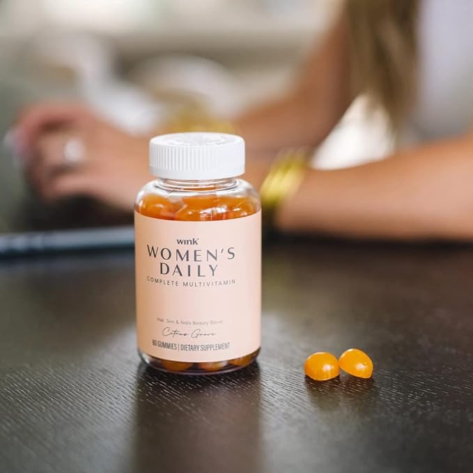Wink Well Women's Daily Complete Multivitamin Gummy for Glowing Skin, Full Hair and Strong Nails with Immune System Support, 60 Count