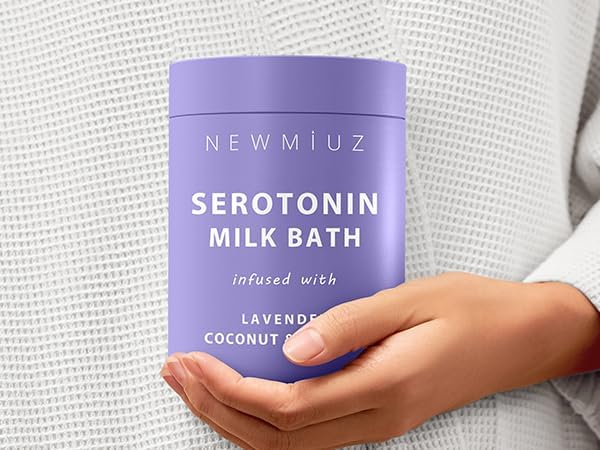 Creamy Coconut Lavender Milk Bath Soak Powder Moisturize Skin Calm Vanilla Luxury Spa Salt Destress Relaxation Gift for Women Perfect Stocking Stuffer