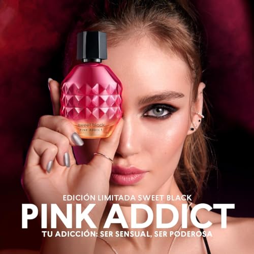 Esika L'Bel Pink Addict de Sweet Black, Cyzone Perfume de Mujer 50 ml.