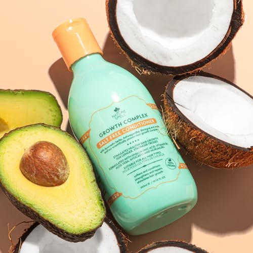 Nature Spell Hair Growth Shampoo and Conditioner Set 10.14 Fl Oz x 2 – Growth Complex Sulphate Free Shampoo and Conditioner Set – Improves Strength, Shine & Volume