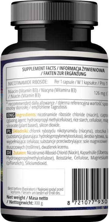 APOLLO'S HEGEMONY Nicotinamide Riboside (NR) 300 mg - 60 Niacin Vegan Capsules - 2 Months Supply - NAD+ Precursor - Vitamin B3 Supplement to Support Energy Metabolism and Reduce Tiredness