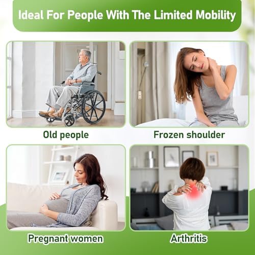 Fanwer 27.5" Long Handled Back Bath Brush for Shower, Back Scrubber for Shower with U-Shaped Curved Handle, Loofah Shower Brush Back Washer for Elderly, Men and Women, Adaptive Equipment for Shower