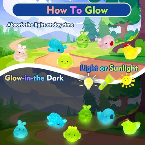 Bath Bombs for Kids with Surprise Toys Inside, 20 Pack Kids Bath Bombs with Glow in The Dark Toys, Natural Handmade Bubble Bath Fizzy Ball, Birthday Christmas Gift Set for Girls Boys