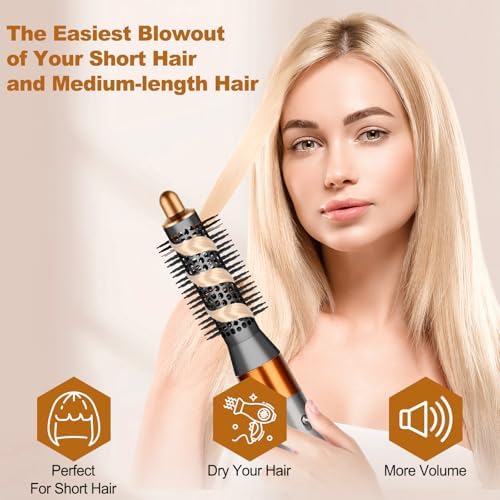 Small Round Volumizng Brush Attachment for Dyson Airwrap HS01 HS05 HS08, 20MM Smaller Tiny Round Brush Volume Boost Short to Medium Length Hair, Bangs to Creates Defined Bouncy Curls