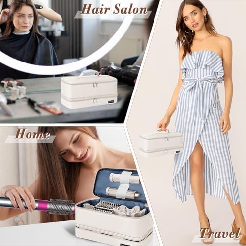 Double Layer Storage Case For Shark Flexstyle, Travel Carrying Case For Shark 430/440 Flexstyle, Organizer Bag For Shark Flexstyle/Dyson Airwrap Styler Attachments