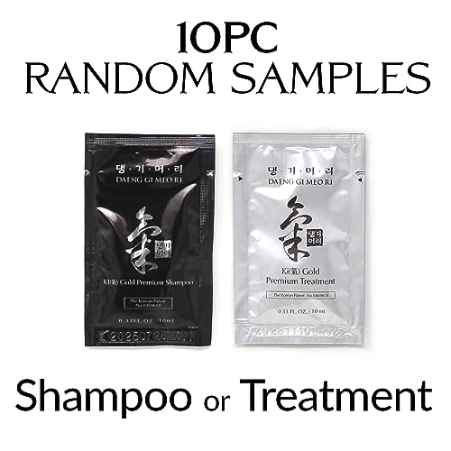 DAENG GI MEO RI - Ki Gold Premium 2 Shampoo 780ml + 1 Treatment 780ml + 10 Traveling Pouch Samples 10ml Set, Samples may vary.