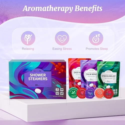 Shower Steamers Aromatherapy - 18 Pack Shower Bombs Natural Organic Essential Oils, Birthday Gifts for Women, Self Care Relaxation Gifts for Mom Wife Her Grandma Sister