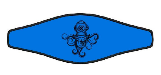 Innovative Scuba Concepts Scuba Diving Mask Strap Wrapper Blue Octopus