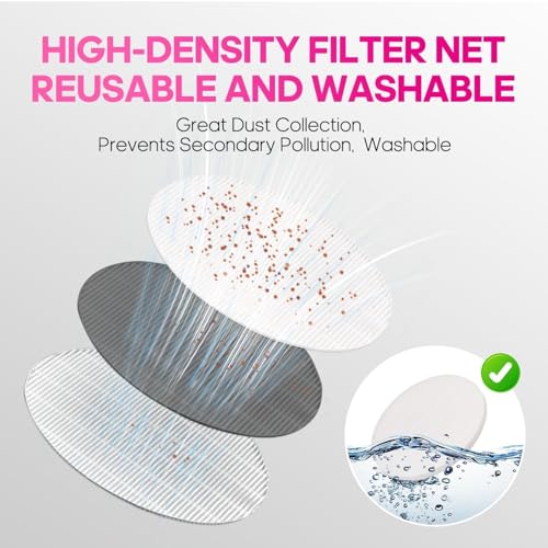 Nail Dust Collector, Quiet and Powerful Fan Dust Collector for Nail Tech with Reusable Filter, 50,000-Hour Lifespan, for Acrylic Nail Polishing,Salon & Home(White)