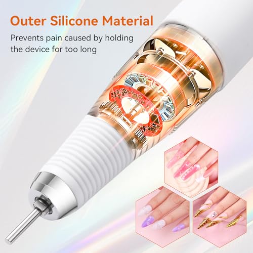 MAKARTT 30000RPM Electric Handpiece for Up200 Nail Drill Machine Professional E File 3 Pins White